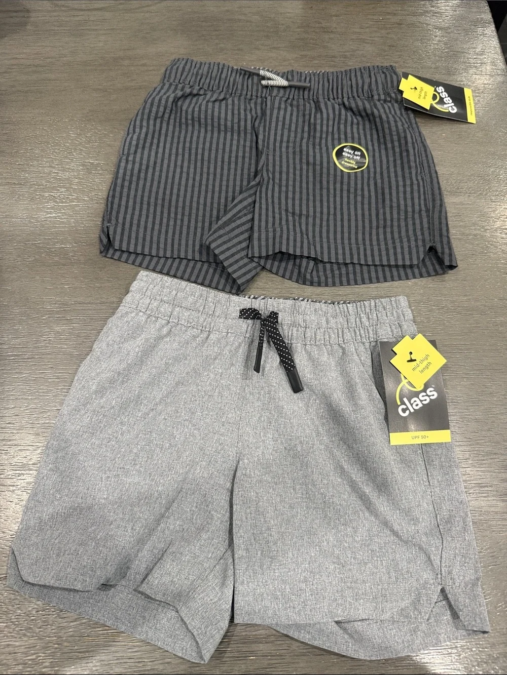 Pack 2 Short Swim Grey & Charcoal Striped -Art Class